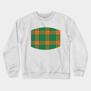 Green Orange Halloween Plaid Crewneck Sweatshirt